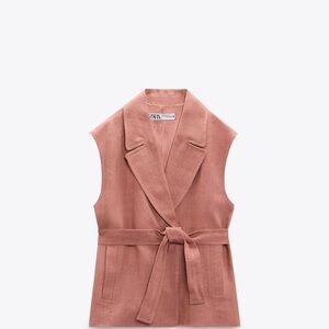Zara belted linen vest